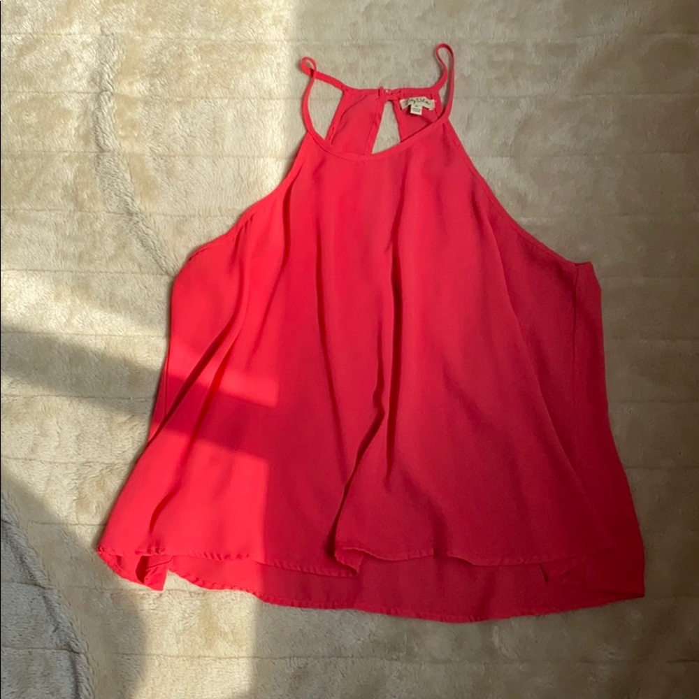 Coral blouse